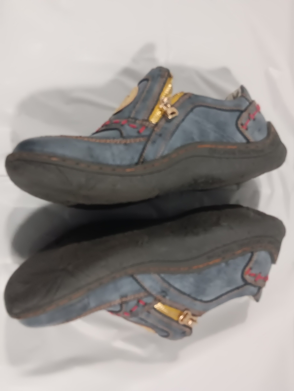 TMA Eyes| Double Zipper Gold Tone Label Slip-On Casual Comfort Sneaker EU41 US10 - Picture 4 of 9